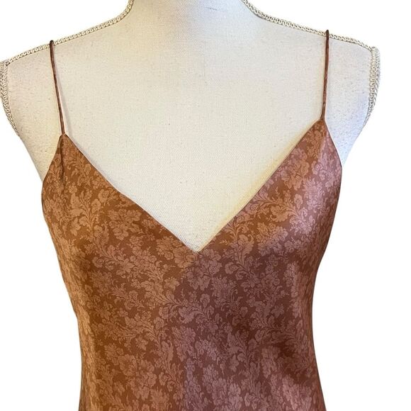 Cami NYC Womens Floral Silk Slip Dress Size M Fringe Gatsby Wedding Party Glam - Picture 2 of 11